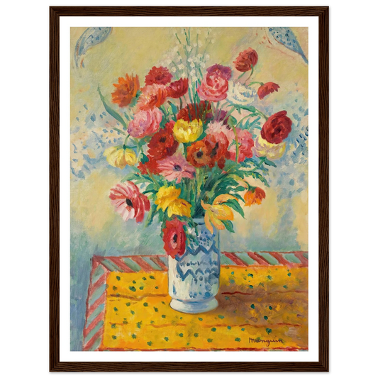 Les Renoncules (circa 1941) Art Print | Henri Manguin - Framed Poster - 30x40 cm / 12x16″ - Black frame