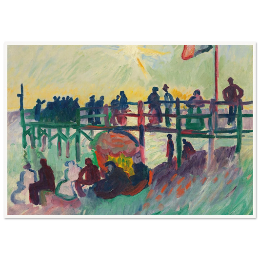 L’estacade au Havre (1905-1906) Art Print | Raoul Dufy - Framed Poster - 30x40 cm / 12x16″ - Black frame