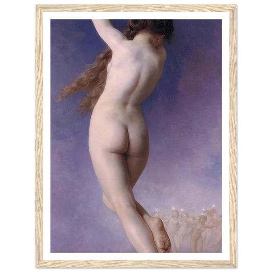 L’Etoile Perdue (1884) Art Print | William Bouguereau - Framed Poster - 30x40 cm / 12x16″ - Black frame