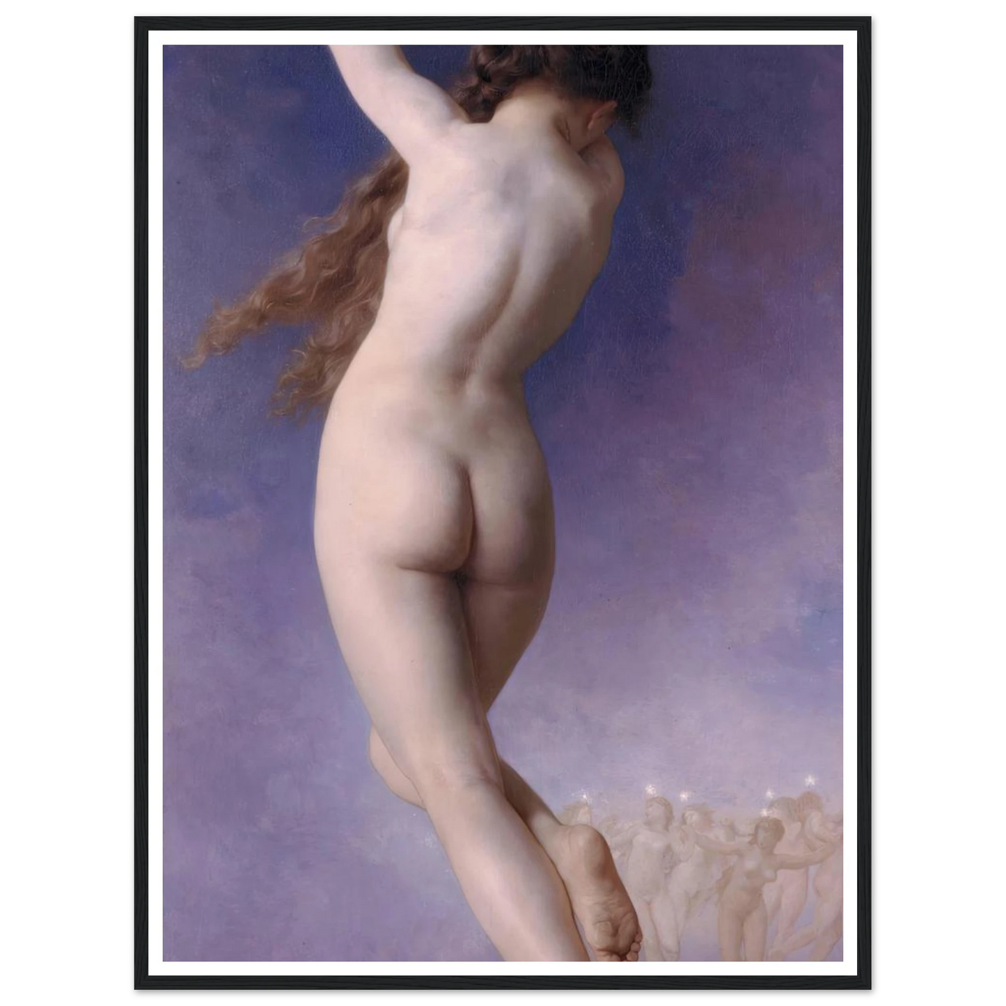 L’Etoile Perdue (1884) Art Print | William Bouguereau - Framed Poster - 30x40 cm / 12x16″ - Black frame