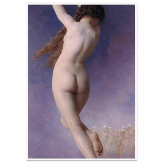 L’Etoile Perdue (1884) Art Print | William Bouguereau - Framed Poster - 30x40 cm / 12x16″ - Black frame