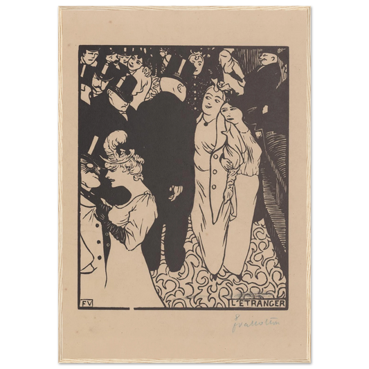L’étranger (1894) Art Print | Felix Vallotton - Framed Poster - 30x40 cm / 12x16″ - Black frame
