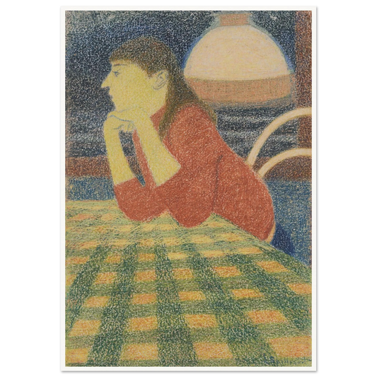 Leunende vrouw (1912) Art Print | Leon Spilliaert - Framed Poster - 30x40 cm / 12x16″ - Black frame