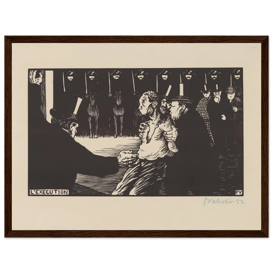 L’exécution (1894) Art Print | Felix Vallotton - Framed Poster - 30x40 cm / 12x16″ - Black frame