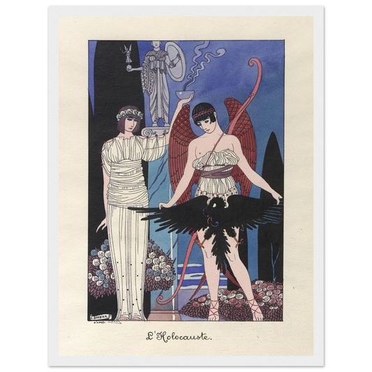L’Holocauste (1914-1915) Art Print | George Barbier - Framed Poster - 30x40 cm / 12x16″ - Black frame
