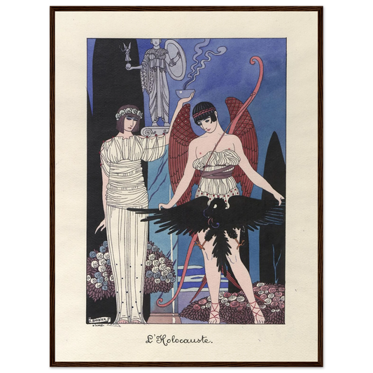 L’Holocauste (1914-1915) Art Print | George Barbier - Framed Poster - 30x40 cm / 12x16″ - Black frame