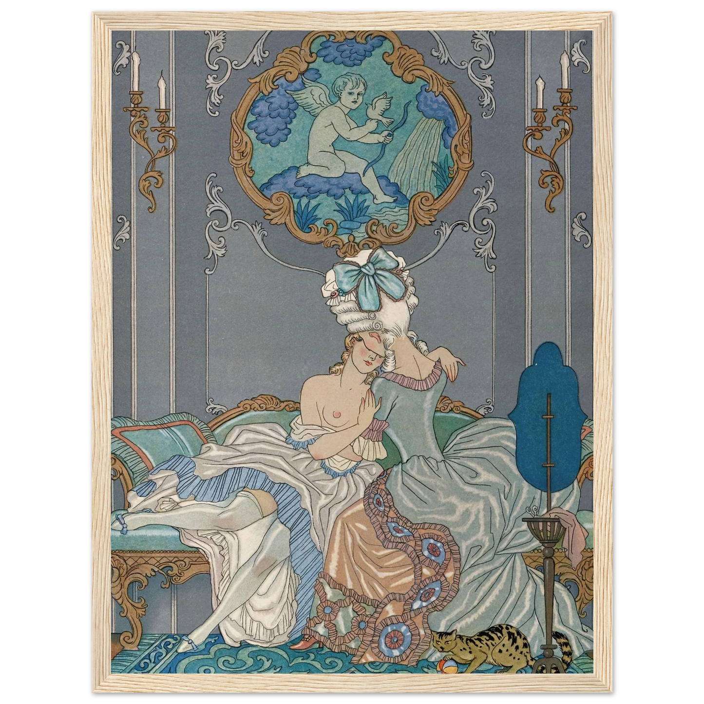 Liaisons dangereuses (1934) Art Print | George Barbier - Framed Poster - 30x40 cm / 12x16″ - Black frame