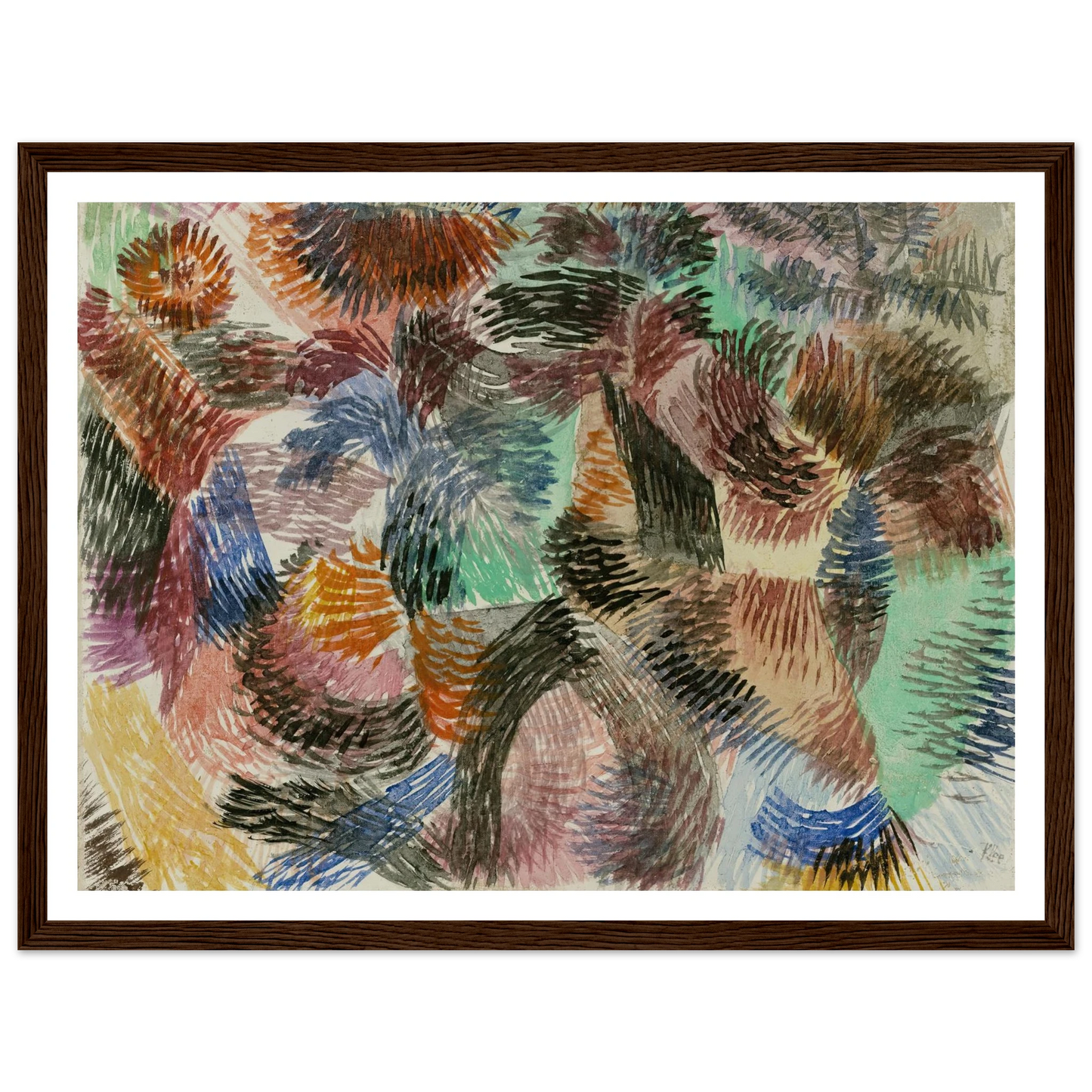 Libido of the Forest (1917) Art Print | Paul Klee - Framed Poster - 30x40 cm / 12x16″ - Black frame