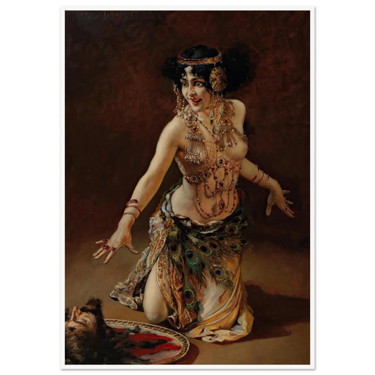 Lili Marberg as Salome (c. 1905) Art Print | Leopold Schmutzler - Framed Poster - 30x40 cm / 12x16″ - Black frame