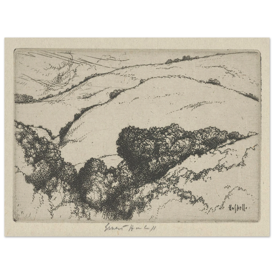 Little Arroyo (1920) Art Print | Ernest Haskell - Framed Poster - 30x40 cm / 12x16″ - Black frame