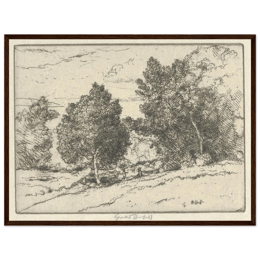 Little Pastoral (1900-1925) Art Print | Ernest Haskell - Framed Poster - 30x40 cm / 12x16″ - Black frame