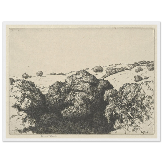 Live Oak Shadows (1900-1925) Art Print | Ernest Haskell - Framed Poster - 30x40 cm / 12x16″ - Black frame