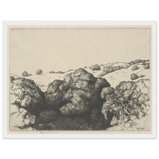 Live Oak Shadows (1900-1925) Art Print | Ernest Haskell - Framed Poster - 30x40 cm / 12x16″ - Black frame