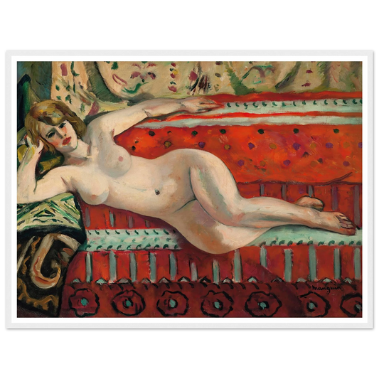 L’Odalisque, Grenouillette (1922) Art Print | Henri Manguin - Framed Poster - 30x40 cm / 12x16″ - Black frame