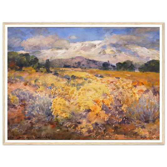 Long’s Peak, Colorado (1874) Art Print | William Henry Holmes - Framed Poster - 30x40 cm / 12x16″ - Black frame