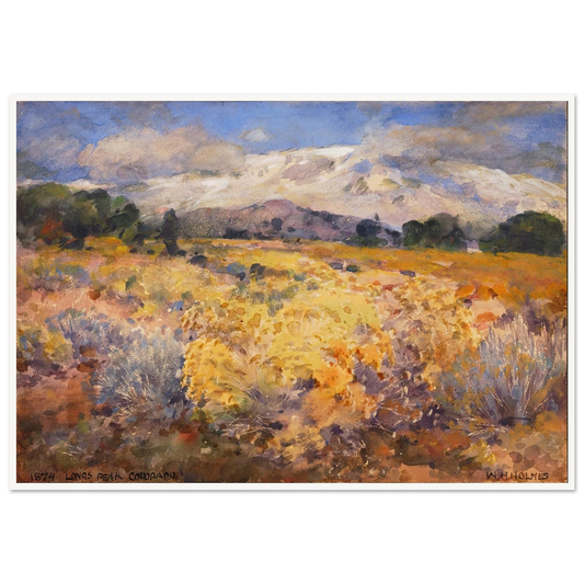 Long’s Peak, Colorado (1874) Art Print | William Henry Holmes - Framed Poster - 30x40 cm / 12x16″ - Black frame