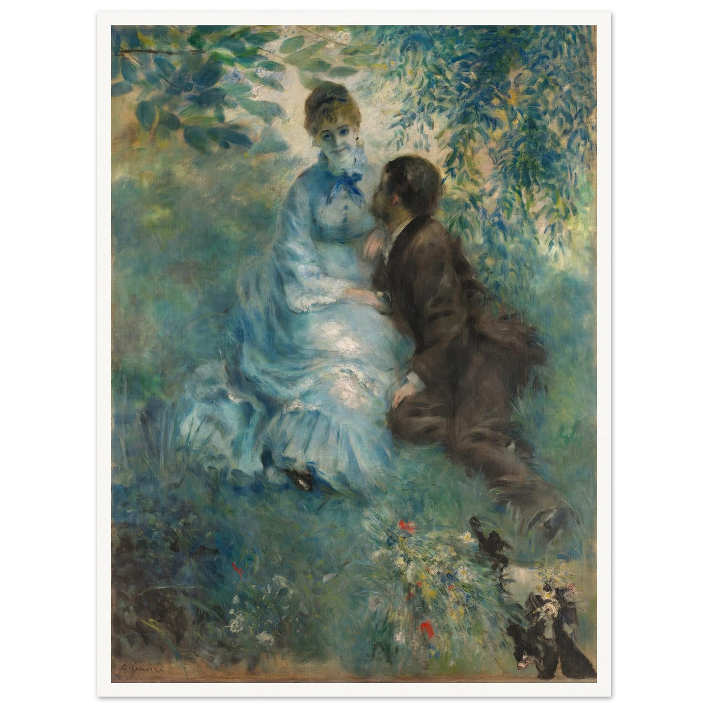 Lovers (1875) Art Print | Pierre Auguste Renoir - Framed Poster - 30x40 cm / 12x16″ - Black frame
