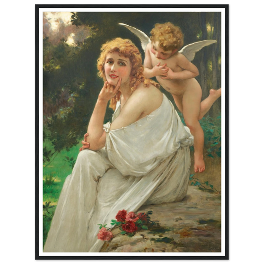 Love’s muse (portrait of Mary Pickford) Art Print | Guillaume Seignac - Framed Poster - 30x40 cm / 12x16″ - Black frame