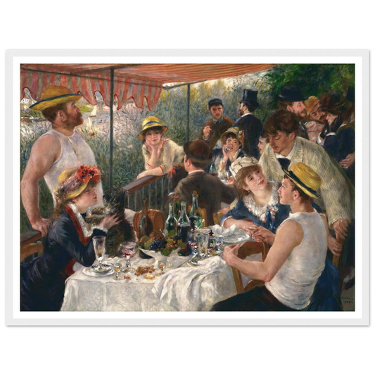 Luncheon of the Boating Party Art Print | Pierre Auguste Renoir - Framed Poster - 30x40 cm / 12x16″ - Black frame
