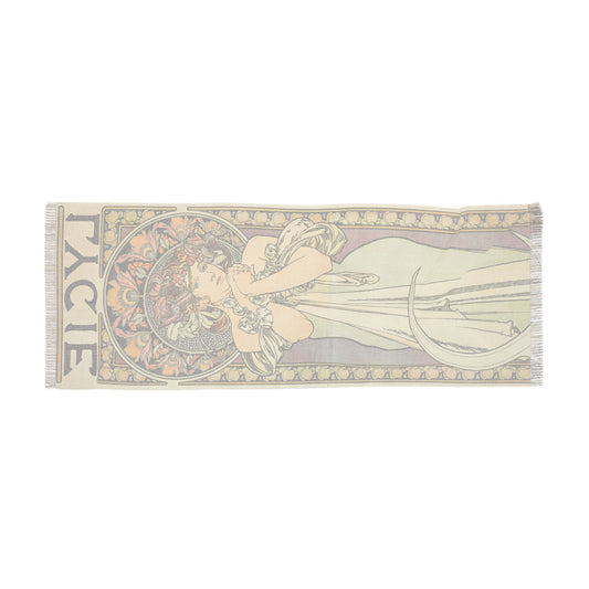Lygie | Alphonse Mucha Scarf – Art Nouveau Scarf - - 27" × 71'' -