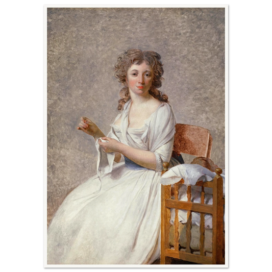 Madame de Pastoret and Her Son (1791) Art Print | Jacques Louis David - Framed Poster - 30x40 cm / 12x16″ - Black frame