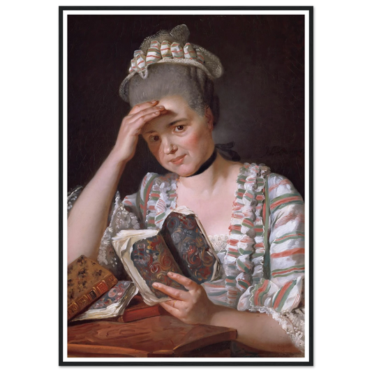 Madame François Buron (1769) Art Print | Jacques Louis David - Framed Poster - 30x40 cm / 12x16″ - Black frame