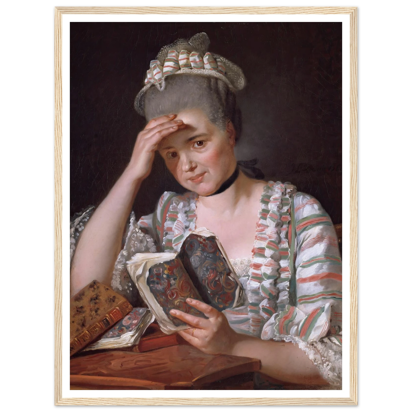 Madame François Buron (1769) Art Print | Jacques Louis David - Framed Poster - 30x40 cm / 12x16″ - Black frame