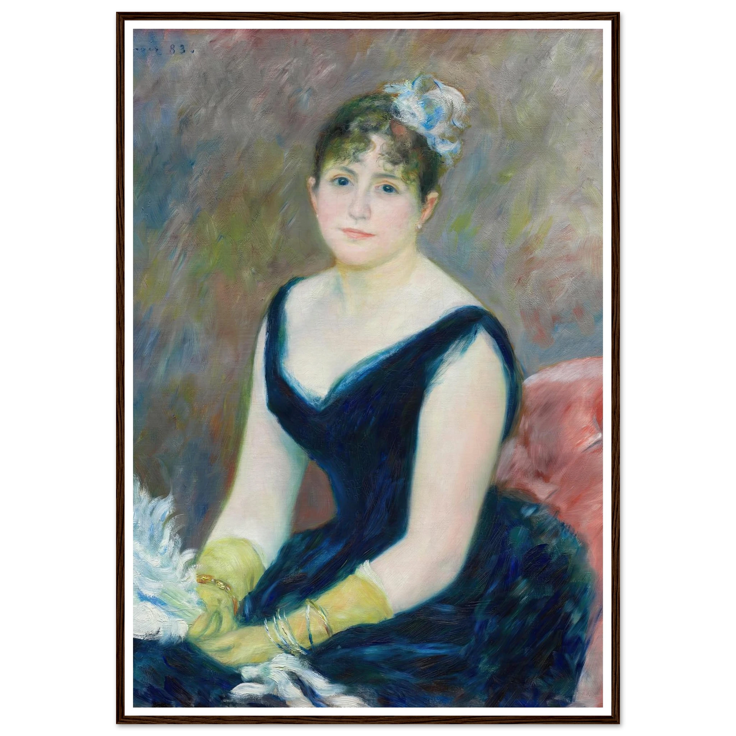 Madame Léon Clapisson (1883) Art Print | Pierre Auguste Renoir - Framed Poster - 30x40 cm / 12x16″ - Black frame