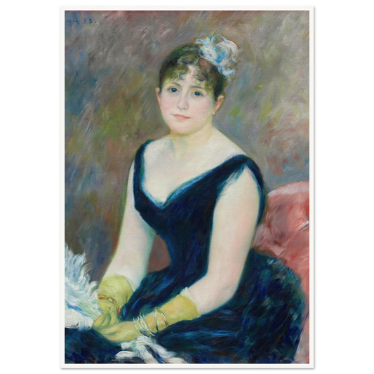 Madame Léon Clapisson (1883) Art Print | Pierre Auguste Renoir - Framed Poster - 30x40 cm / 12x16″ - Black frame