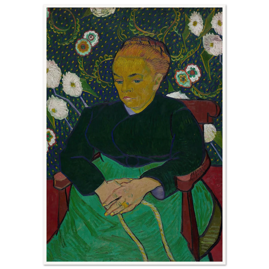 Madame Roulin Rocking the Cradle (La berceuse) (1889) Art Print | Vincent van Gogh - Framed Poster - 30x40 cm / 12x16″ - Black frame