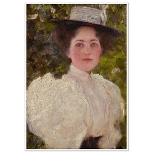 Mädchen im grünen (Girl in the foliage) Art Print | Gustav Klimt - Framed Poster - 30x40 cm / 12x16″ - Black frame