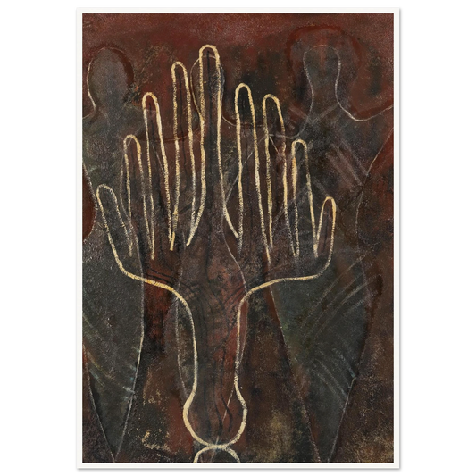 Mains et fantômes (1948) Art Print | Francis Picabia - Framed Poster - 30x40 cm / 12x16″ - Black frame