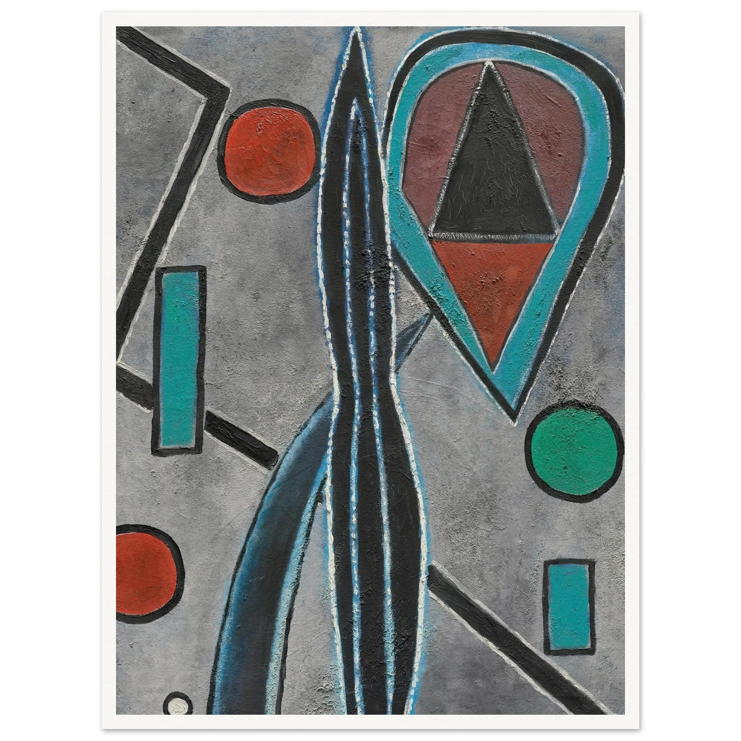 Maintenant et autrefois (1946) Art Print | Francis Picabia - Framed Poster - 30x40 cm / 12x16″ - Black frame