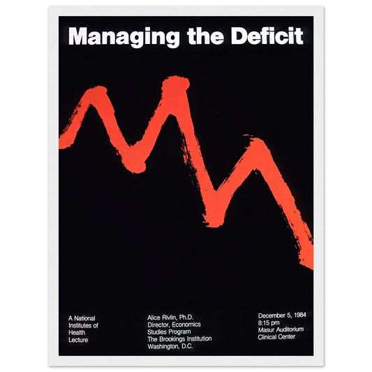 Managing the deficit (1984) Art Print | National Institutes of Health - Framed Poster - 30x40 cm / 12x16″ - Black frame