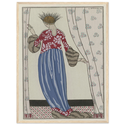 Manteau de Théâtre (1913) Art Print | George Barbier - Framed Poster - 30x40 cm / 12x16″ - Black frame