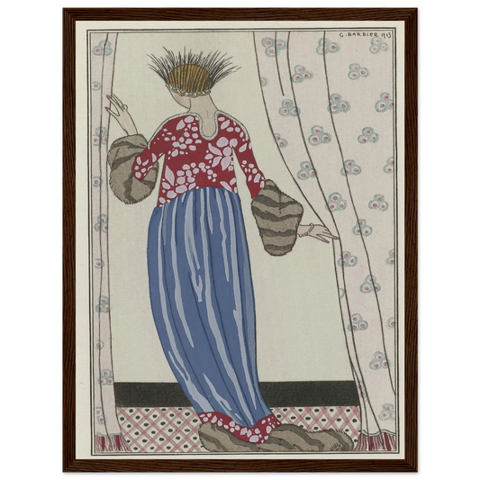 Manteau de Théâtre (1913) Art Print | George Barbier - Framed Poster - 30x40 cm / 12x16″ - Black frame