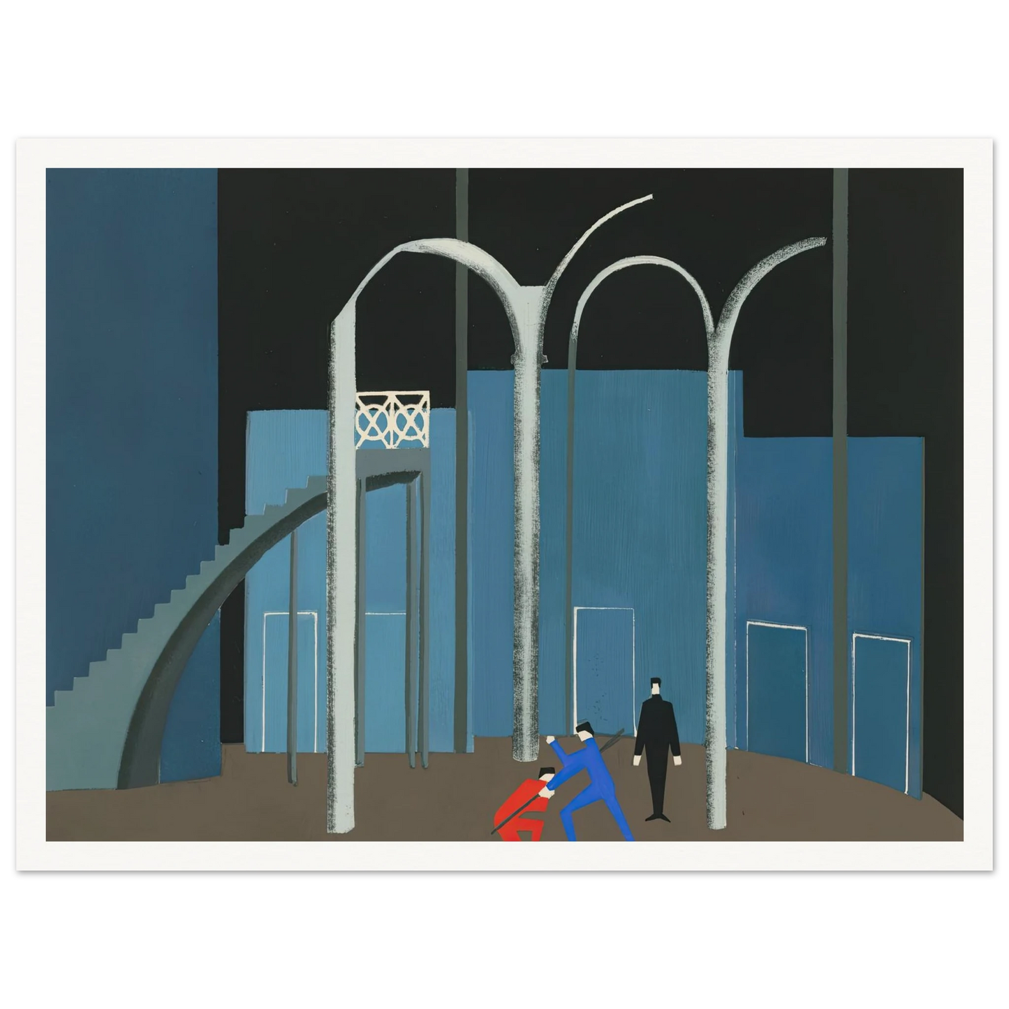 Maquettes dé Théatre 12 Art Print | Alexandra Exter - Framed Poster - 30x40 cm / 12x16″ - Black frame