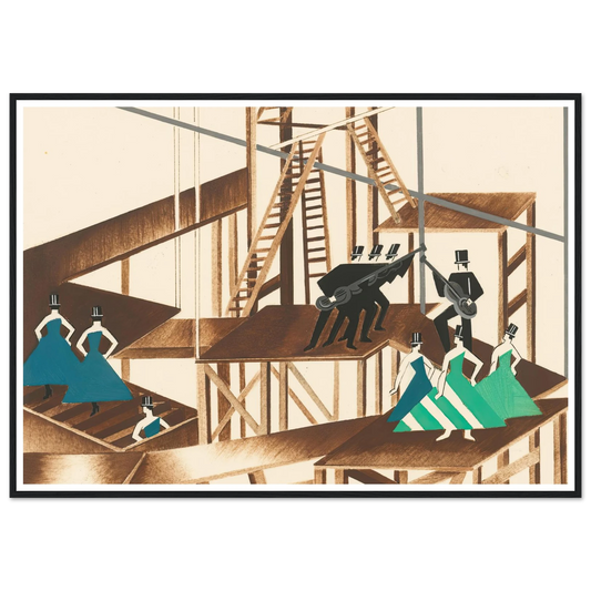 Maquettes dé Théatre 16 Art Print | Alexandra Exter - Framed Poster - 30x40 cm / 12x16″ - Black frame