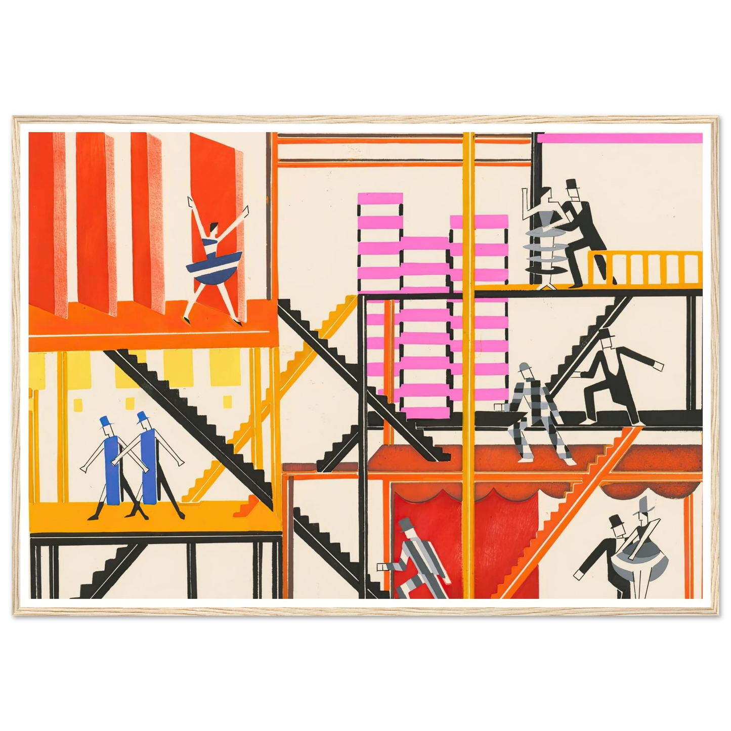 Maquettes dé Théatre 4 Art Print | Alexandra Exter - Framed Poster - 30x40 cm / 12x16″ - Black frame