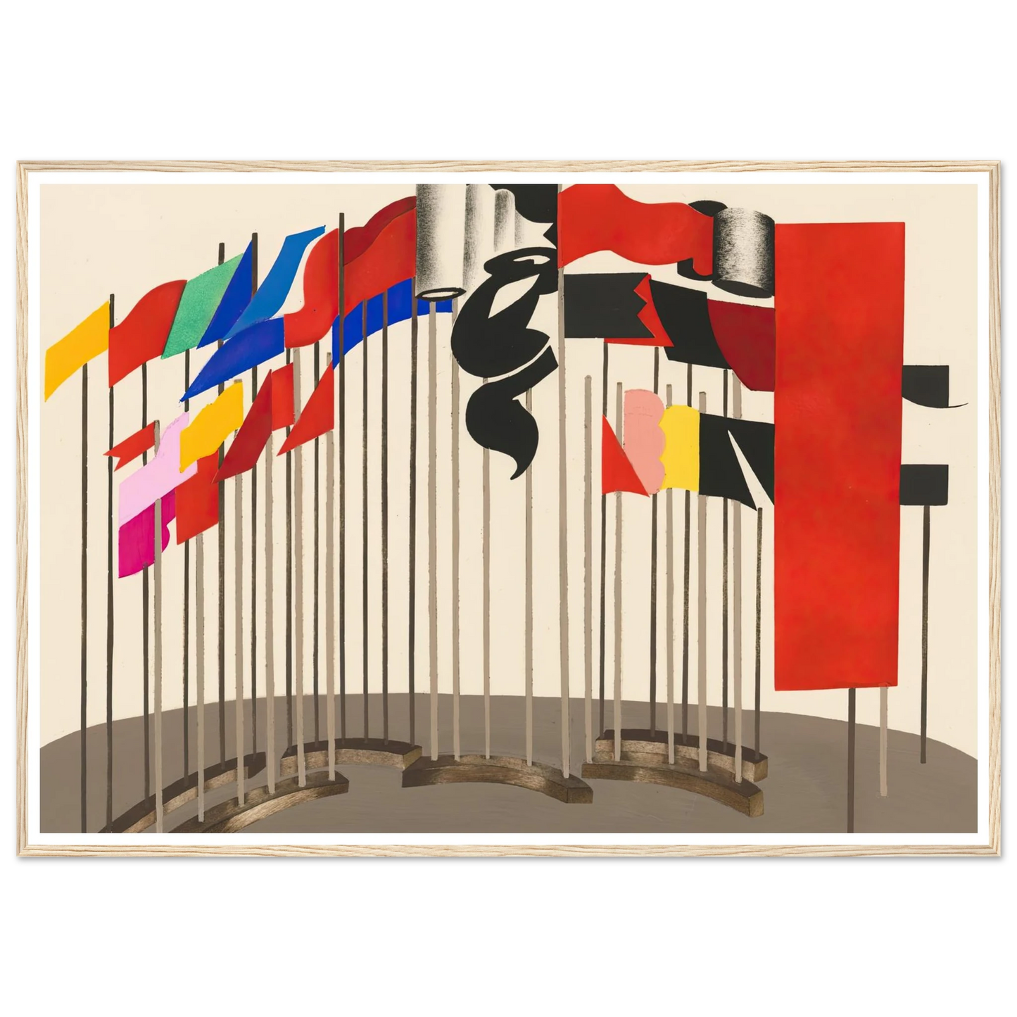 Maquettes dé Théatre 5 Art Print | Alexandra Exter - Framed Poster - 30x40 cm / 12x16″ - Black frame