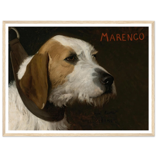 Marengo Art Print | Jean Leon Gerome - Framed Poster - 30x40 cm / 12x16″ - Black frame