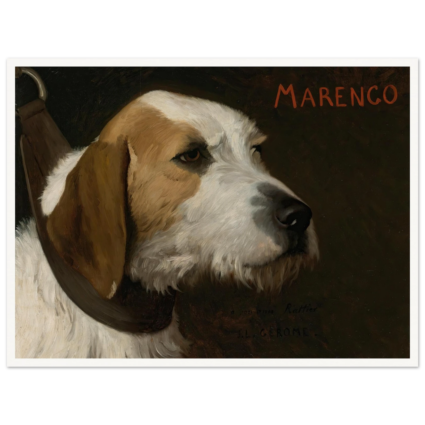 Marengo Art Print | Jean Leon Gerome - Framed Poster - 30x40 cm / 12x16″ - Black frame