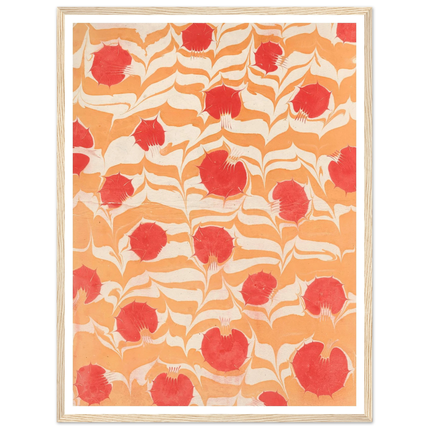 Marmorpapier (1900 - 1921) Art Print | Franz Weisse - Framed Poster - 30x40 cm / 12x16″ - Black frame