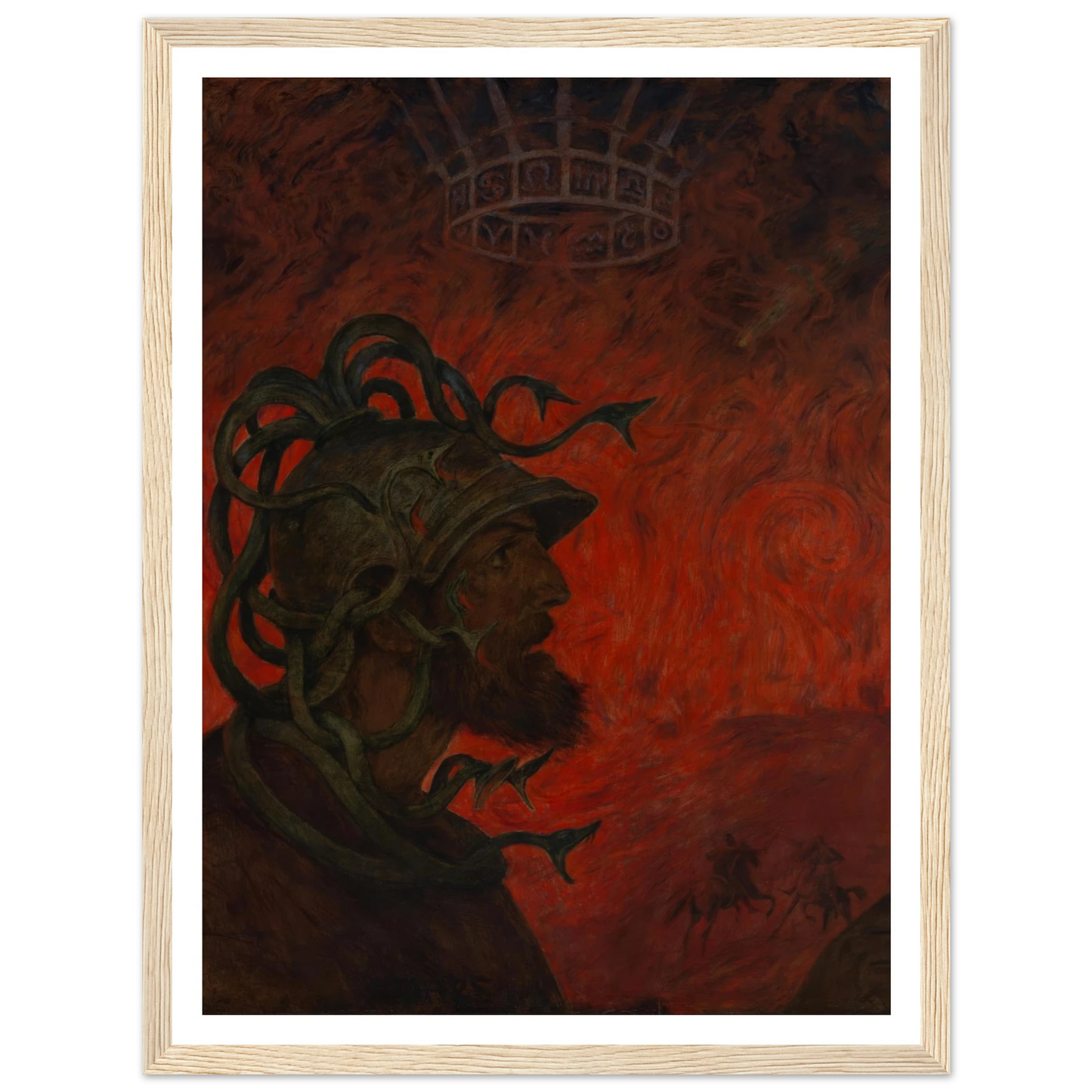 Mars (1906) Art Print | Hans Thoma - Framed Poster - 30x40 cm / 12x16″ - Black frame