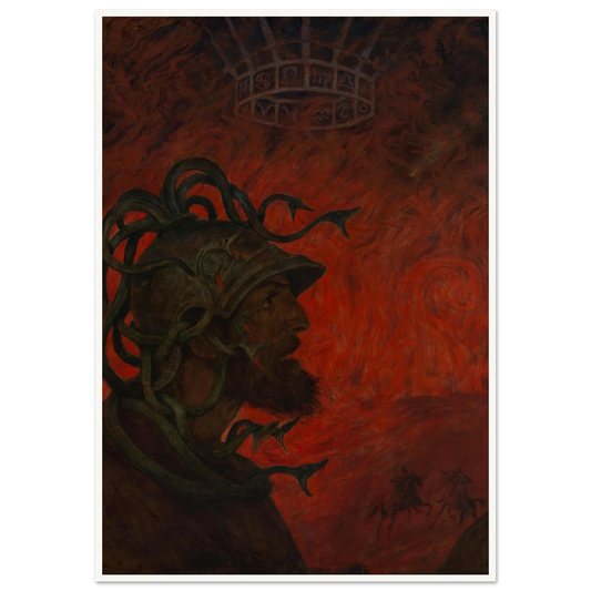 Mars (1906) Art Print | Hans Thoma - Framed Poster - 30x40 cm / 12x16″ - Black frame