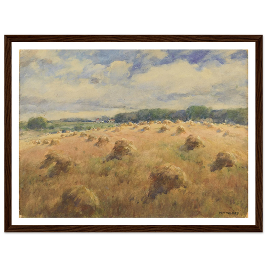 Maryland Wheat Fields Art Print | William Henry Holmes - Framed Poster - 30x40 cm / 12x16″ - Black frame