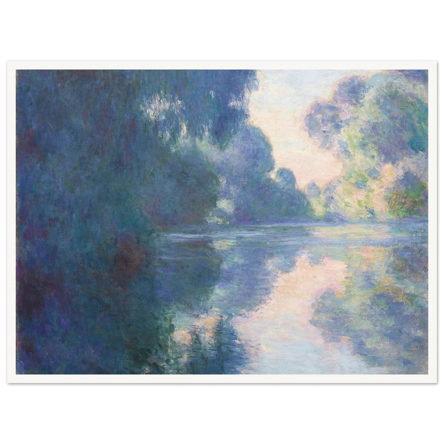 Matinée sur la Seine (1897) Art Print | Claude Monet - Framed Poster - 30x40 cm / 12x16″ - Black frame