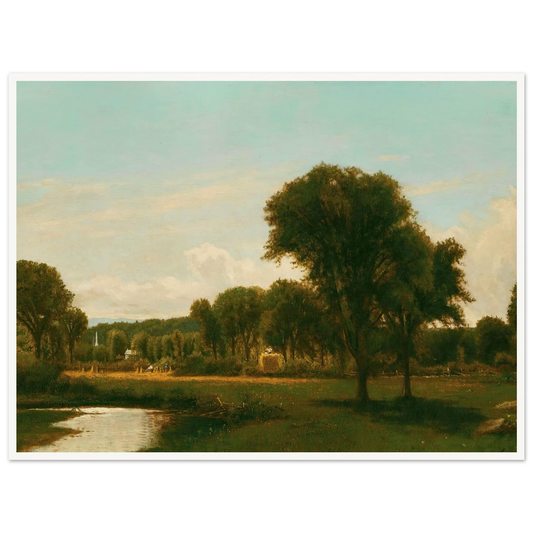Medfield Landscape (circa 1868-69) Art Print | George Inness - Framed Poster - 30x40 cm / 12x16″ - Black frame