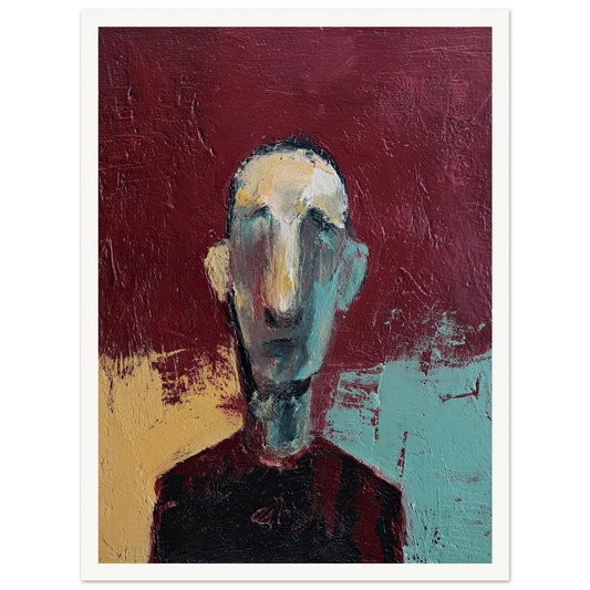 Melancholy in Crimson Hue - Framed Poster - 30x40 cm / 12x16″ - Black frame