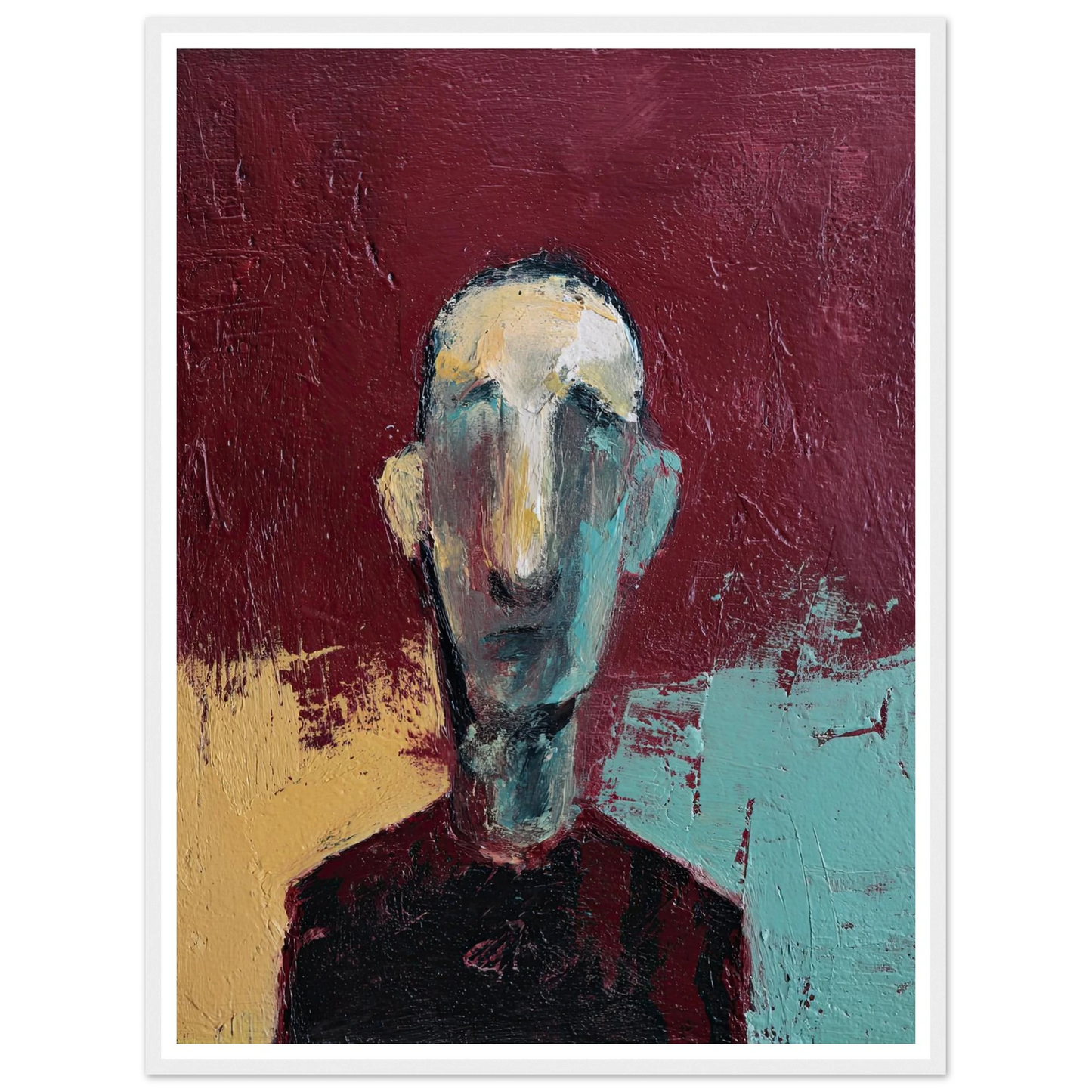 Melancholy in Crimson Hue - Framed Poster - 30x40 cm / 12x16″ - Black frame